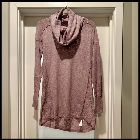 Cozy Cowl Neck Tunic Sweater Lavender Purple Size M Soft Knit Longline - Picture 3 of 14